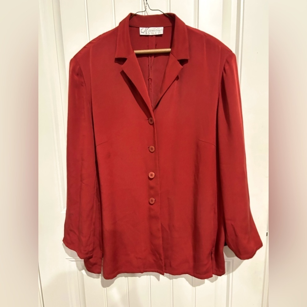 Dress Barn Red Pantsuit Jacket